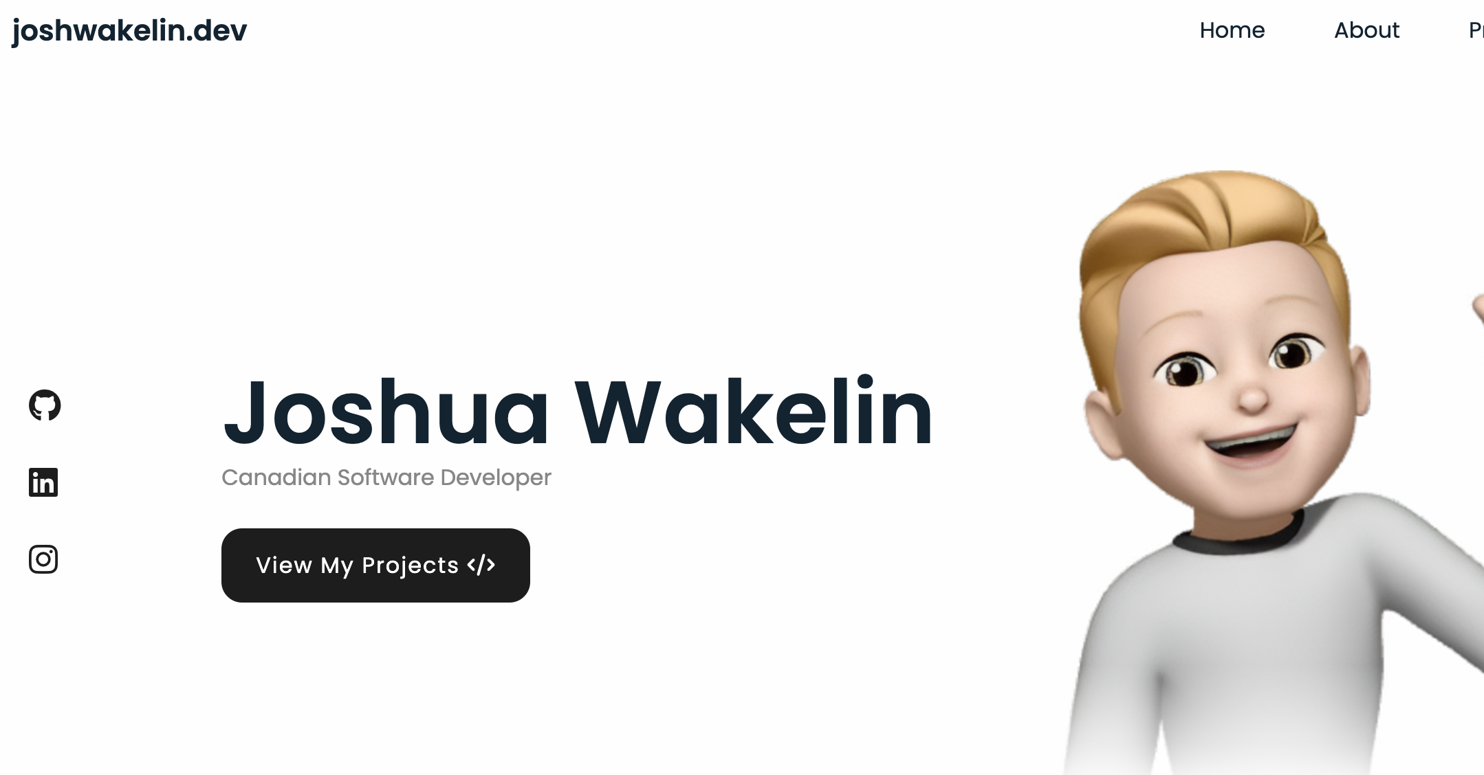 joshwakelin.dev project screenshot